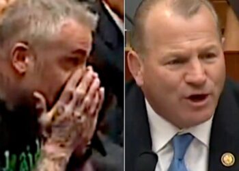 Officer Beaten In Capitol Riot Coughs Obscene Message To GOP Rep During Hearing
