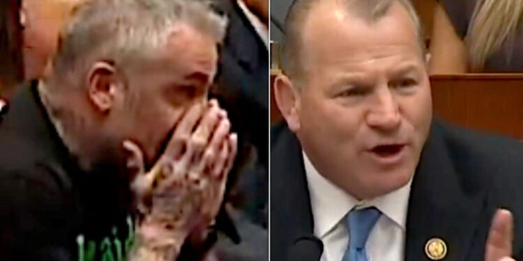 Officer Beaten In Capitol Riot Coughs Obscene Message To GOP Rep During Hearing