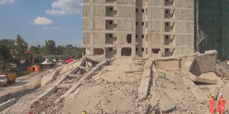 Kenya: Multi-storey building collapses in Nairobi, with 4 people believed to be trapped