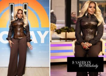 Mary J. Blige Promoted her MJB X Vegas Residency in a Brown Sergio Hudson Look