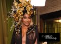 Nene Leakes Turns Heads in Michael Costello Black Sheer Gown and Laurel DeWitt Headwear on Bravo’s Ultimate Road Trip