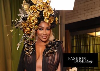 Nene Leakes Turns Heads in Michael Costello Black Sheer Gown and Laurel DeWitt Headwear on Bravo’s Ultimate Road Trip