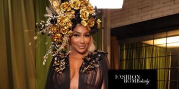 Nene Leakes Turns Heads in Michael Costello Black Sheer Gown and Laurel DeWitt Headwear on Bravo’s Ultimate Road Trip