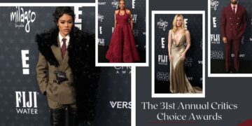 On the Scene at the 31st Annual Critics Choice Awards: Teyana Taylor in an Olive Saint Laurent Suit, Elle Fanning in a Gold Ralph Lauren Dress, Michael B Jordan in Bordeaux Louis Vuitton Look + More