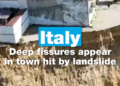 Italy: Deep fissures appear in Sicilian town hit by landslide