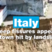 Italy: Deep fissures appear in Sicilian town hit by landslide