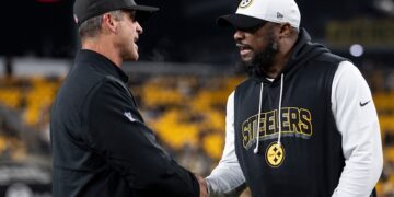 Mike Tomlin, John Harbaugh finish storied coaching rivalry with Pittsburgh Steelers, Baltimore Ravens