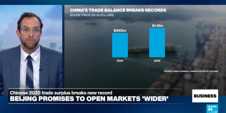 China sees record $1.19 trillion trade surplus in 2025 in spite of US tariffs
