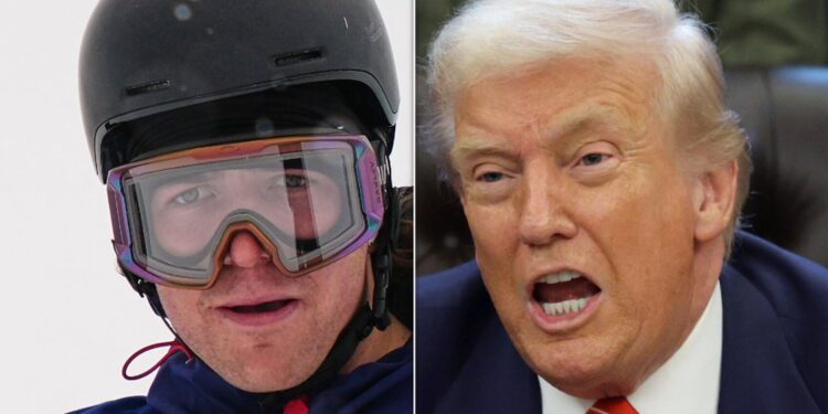 U.S. Olympic Skier Hunter Hess Flashes A Sign Just For Trump At End Of His Race