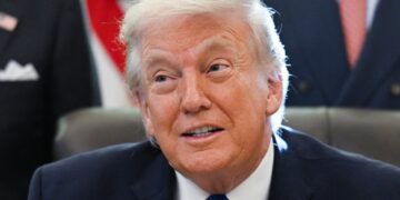 Trump Has Peak Trump Reaction After Trying On Olympian’s Gold Medal