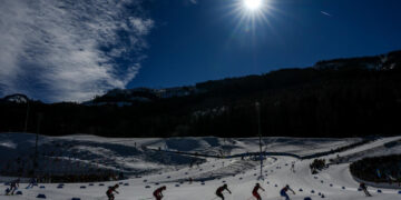 Husky gatecrashes team sprint race to pip Olympians at the finish line
