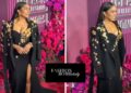 Angela Bassett Stunned in a Falguni Shane Peacock Black Embellished Gown and Blazer at the American Black Film Festival Honors