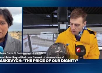 Milano-Cortina: Controversy erupts over Ukrainian athlete’s helmet
