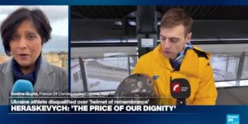 Milano-Cortina: Controversy erupts over Ukrainian athlete’s helmet