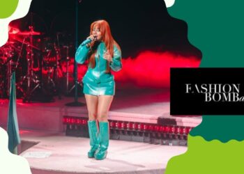 Mariah The Scientist Performed in DC in a Teal Green $1,478 KNWLS ‘Neo’ Coat and Custom Laura Andraschko Riding Boots