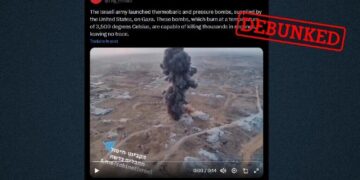 No, this video does not prove Israel used a thermobaric bomb in Gaza