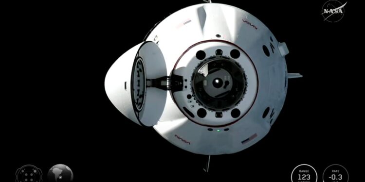 Four people on NASA’S Crew-12 arrive at International Space Station : NPR