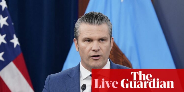 ‘We didn’t start this war but under president Trump, we’re finishing it,’ says Pete Hegseth – US politics live | US news