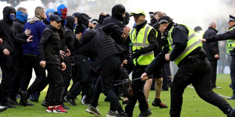 Scottish Cup Soccer Match Turns to Chaos After Fans Raid Pitch With Flares