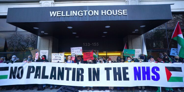 NHS hospitals urged to reject £330m data platform part-owned by Trump ally | UK News